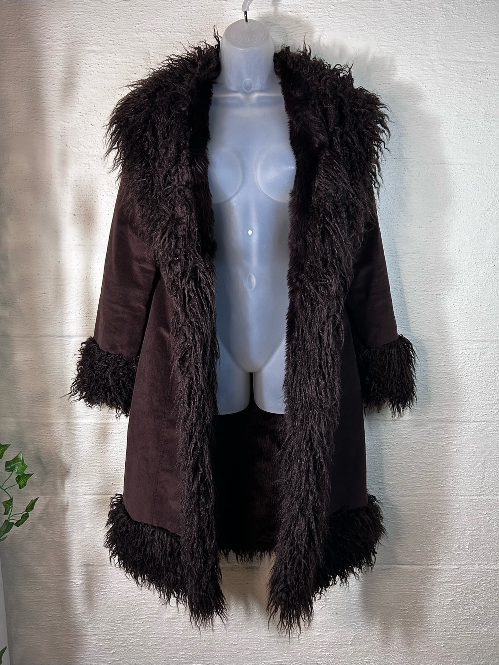 Long brown Afghan jacket